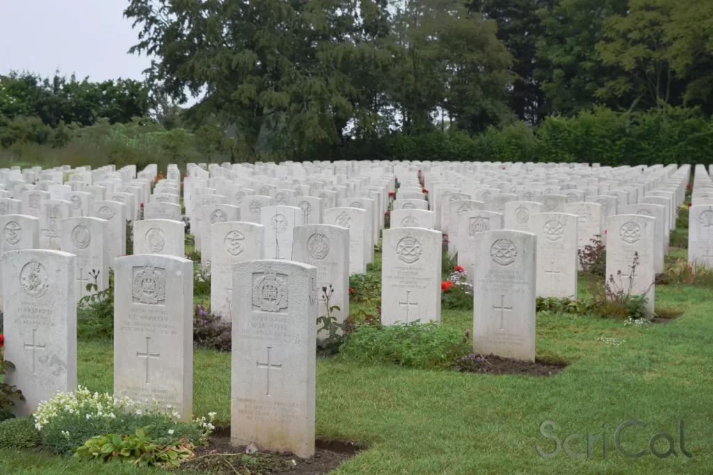 Sword Beach Normandia, Hermanville British war cemetery, cimitero di guerra inglese